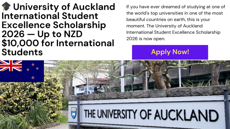 University of Auckland International Student Excellence Scholarship 2026