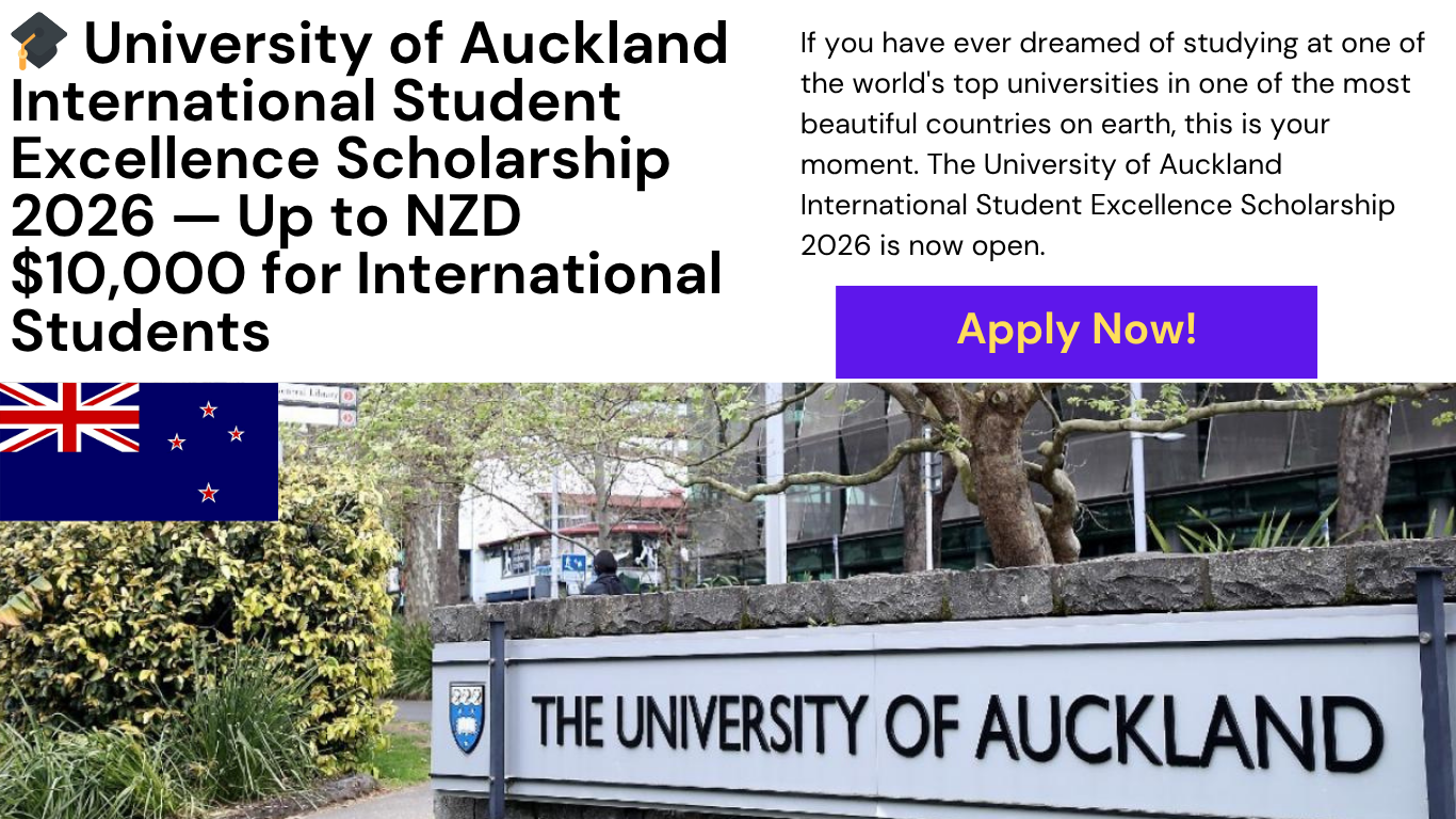 University of Auckland International Student Excellence Scholarship 2026