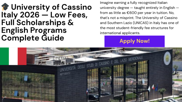 University of Cassino scholarships international students 2026