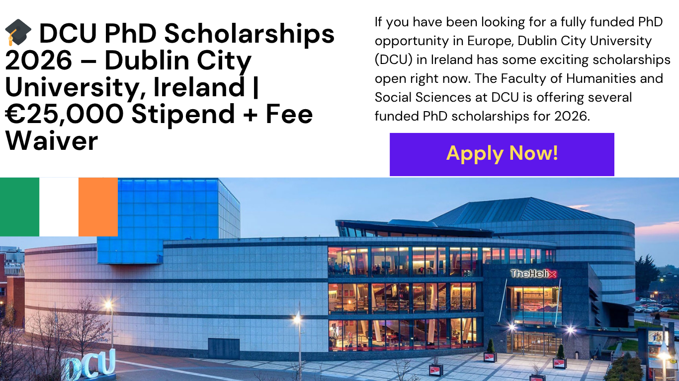 DCU PhD Scholarships 2026 Ireland
