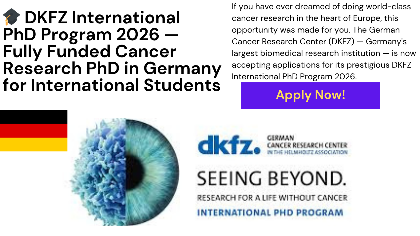 DKFZ International PhD Program 2026 Germany