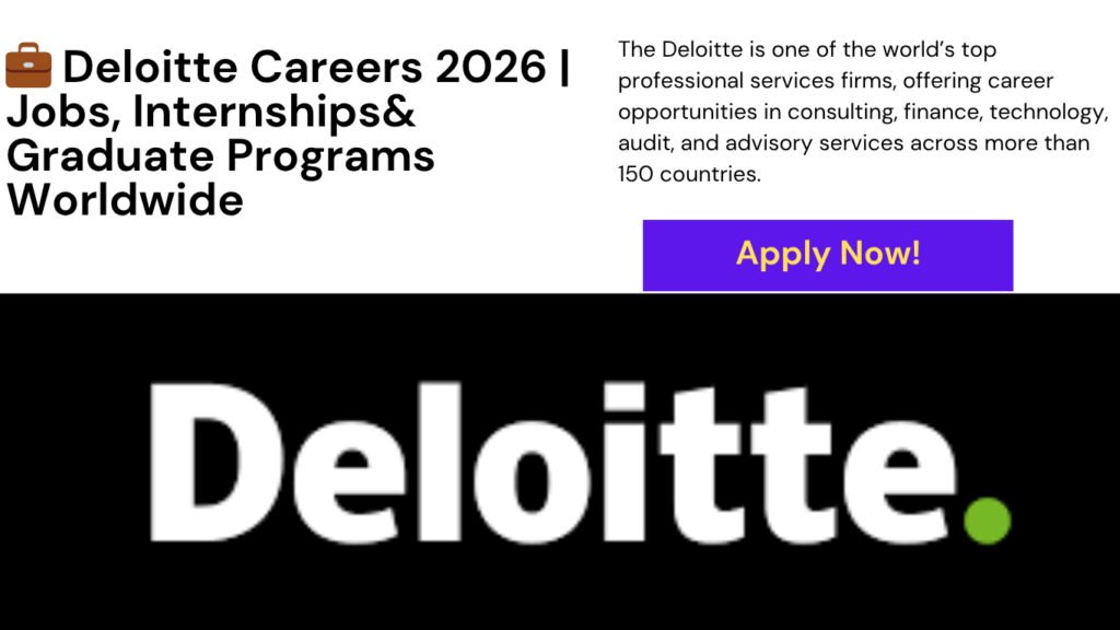 Deloitte careers 2026 for international students