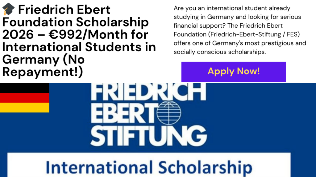 Friedrich Ebert Foundation Scholarship 2026 International Students