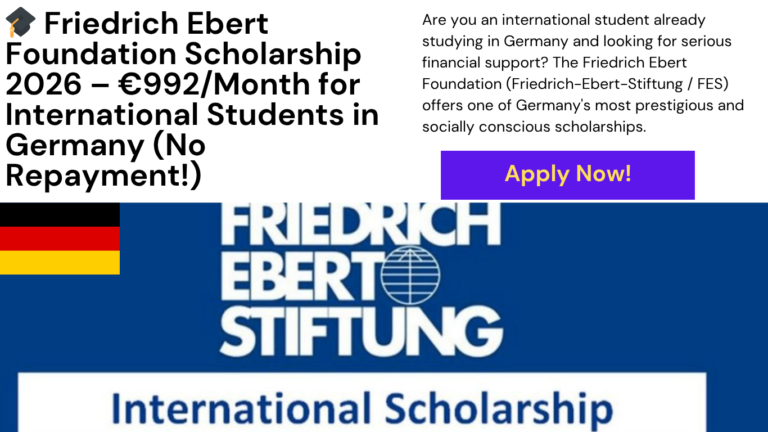 Friedrich Ebert Foundation Scholarship 2026 International Students
