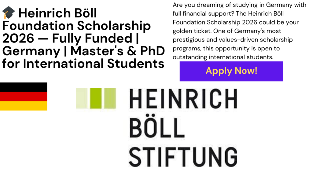 Heinrich BΓΆll Foundation Scholarship 2026