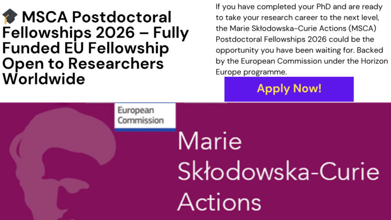 MSCA Postdoctoral Fellowships 2026