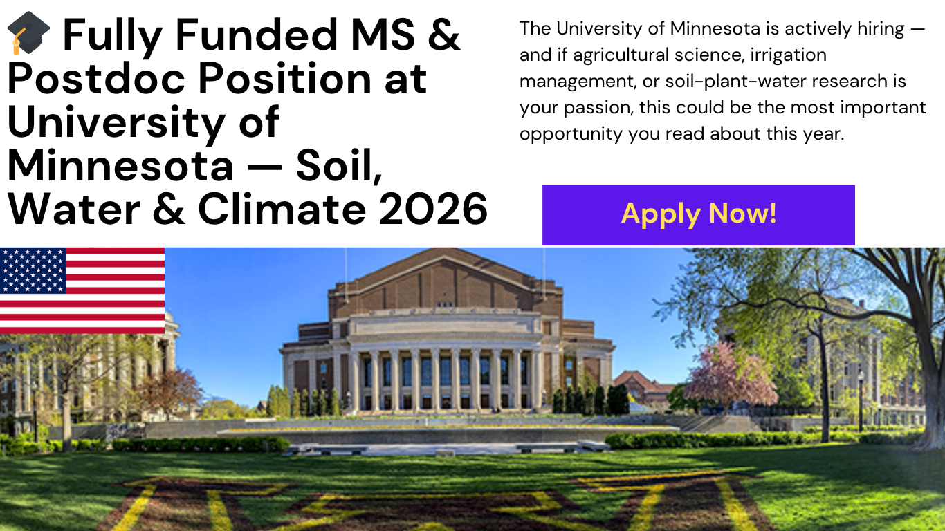 University of Minnesota graduate research assistantship 2026