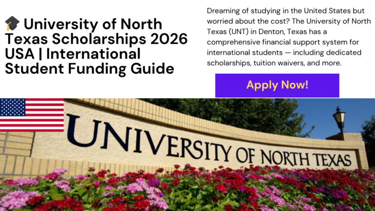 University of North Texas scholarships for international students 2026