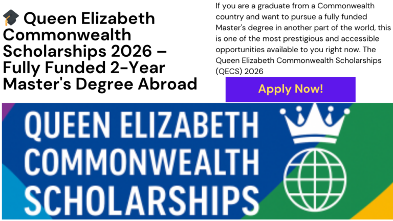 Queen Elizabeth Commonwealth Scholarships 2026