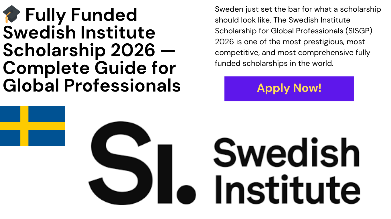 Swedish Institute Scholarship for Global Professionals 2026