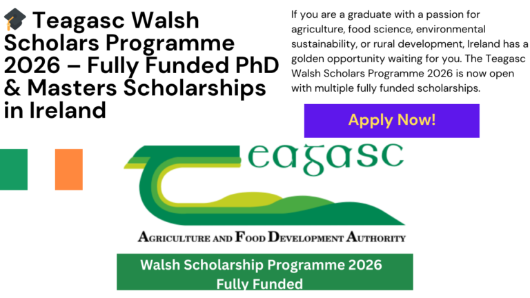 Teagasc Walsh Scholars Programme 2026