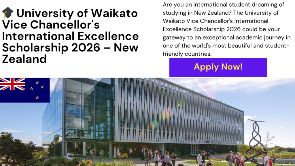University of Waikato International Scholarship 2026