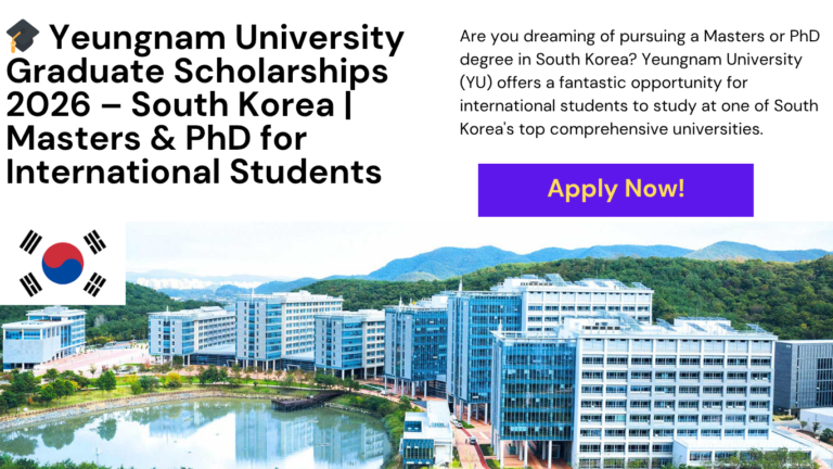 Yeungnam University Graduate Scholarships 2026