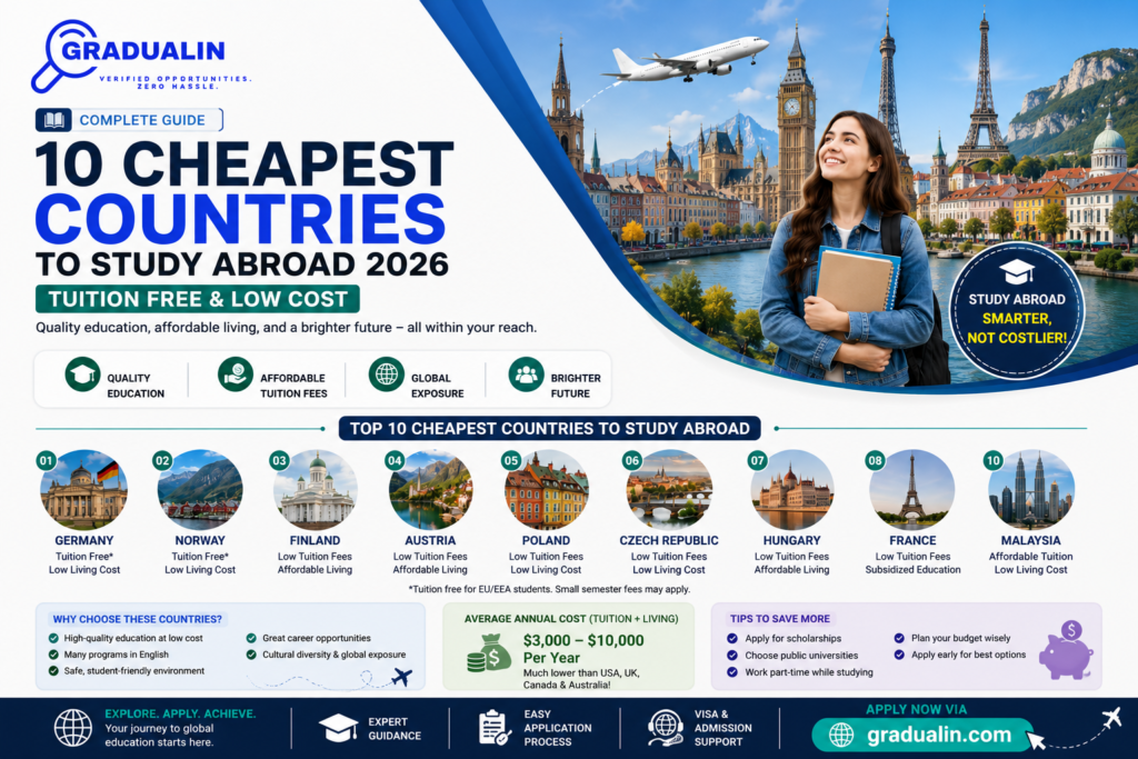 cheapest countries to study abroad