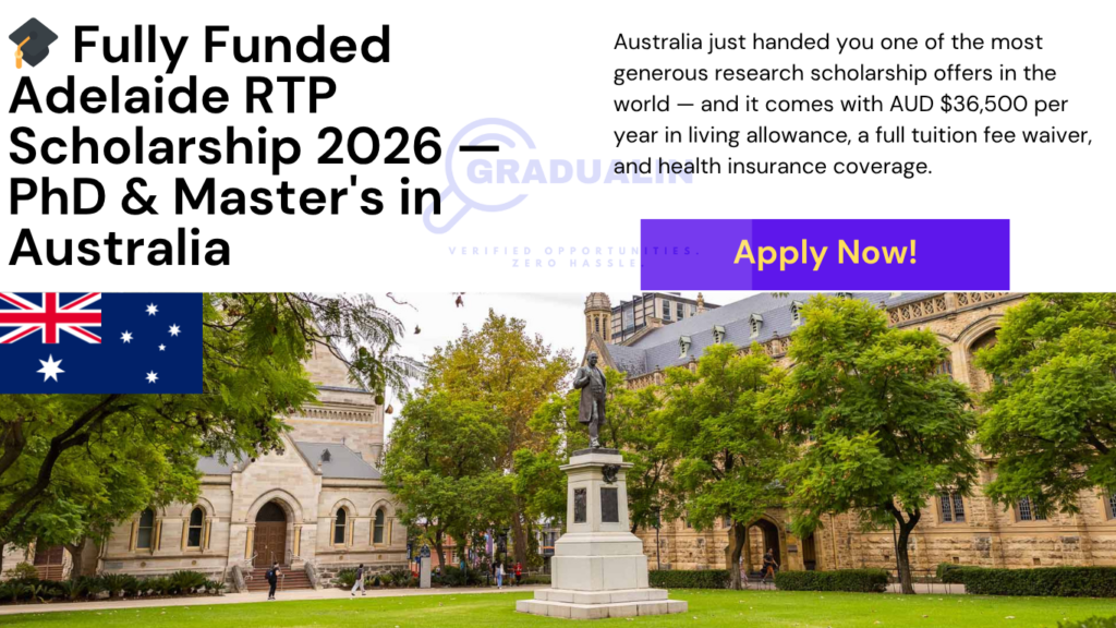 University of Adelaide RTP Scholarship 2026