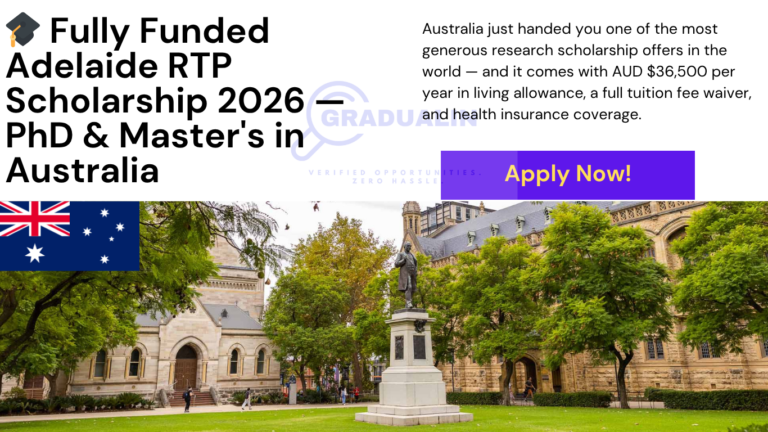 University of Adelaide RTP Scholarship 2026