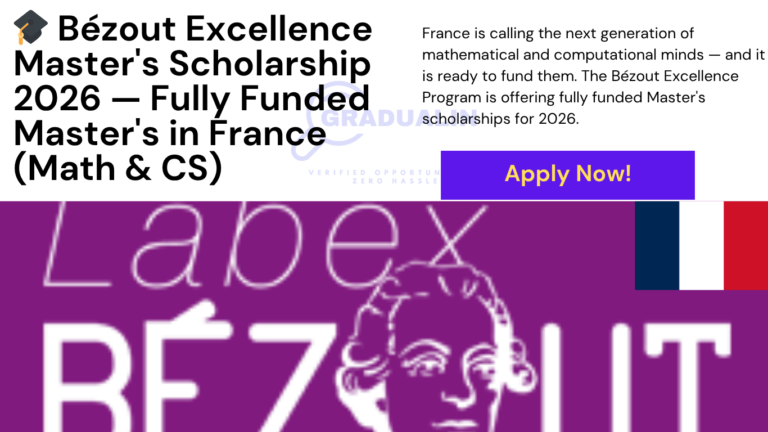 Bézout Excellence Master's Scholarship 2026 France
