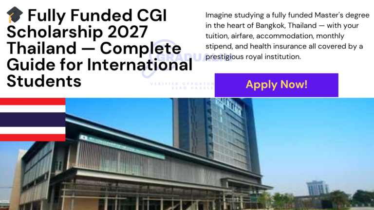 CGI scholarship international students Thailand 2027