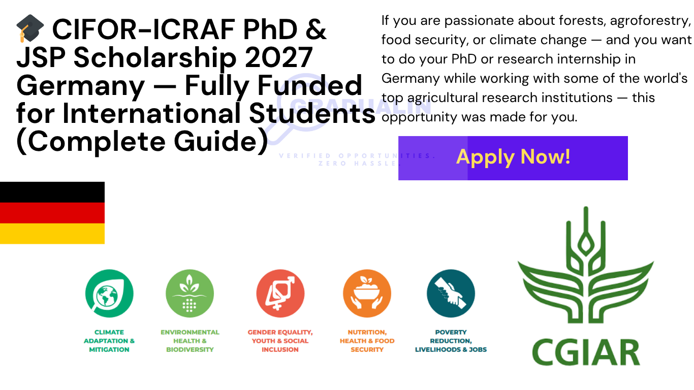 CIFOR-ICRAF PhD scholarship 2027