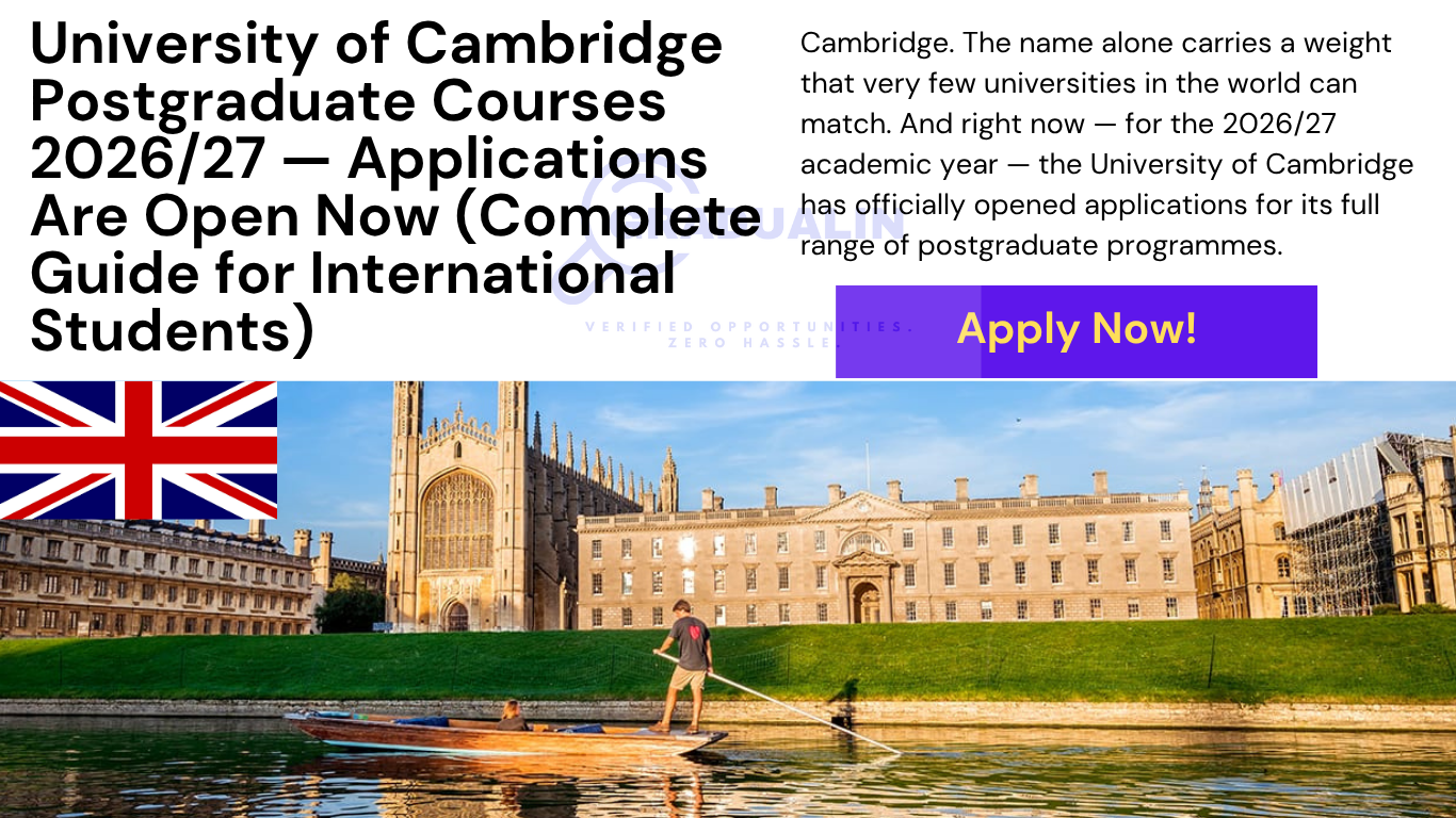 University of Cambridge postgraduate courses 2026