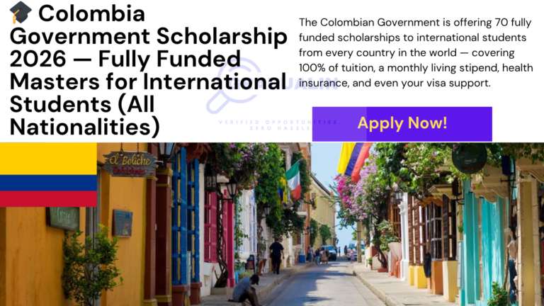 Colombia government scholarship for international students