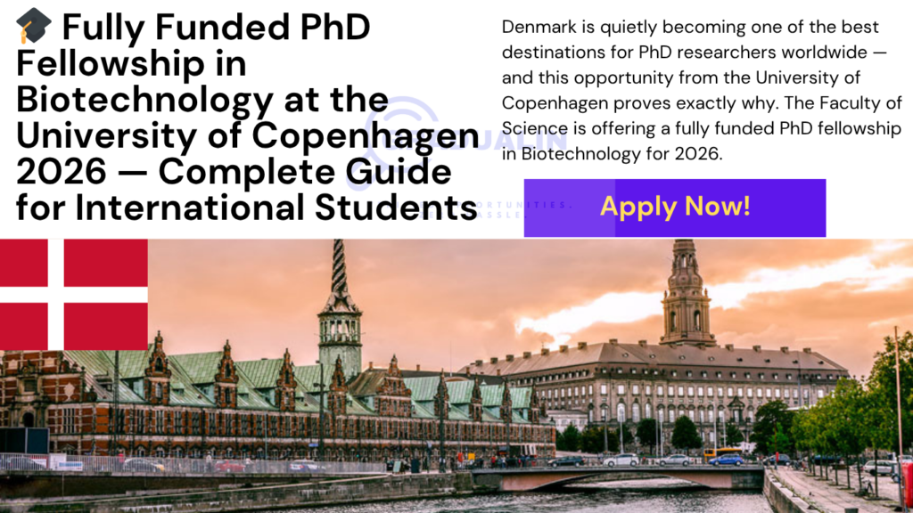 PhD fellowship in Biotechnology University of Copenhagen 2026
