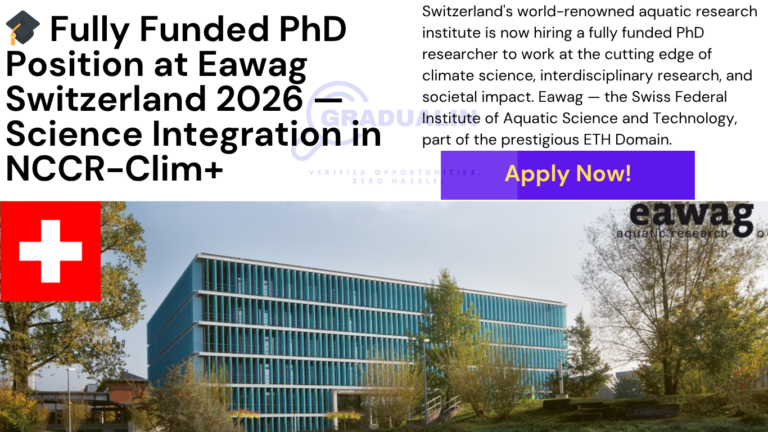fully funded PhD Switzerland 2026 social science