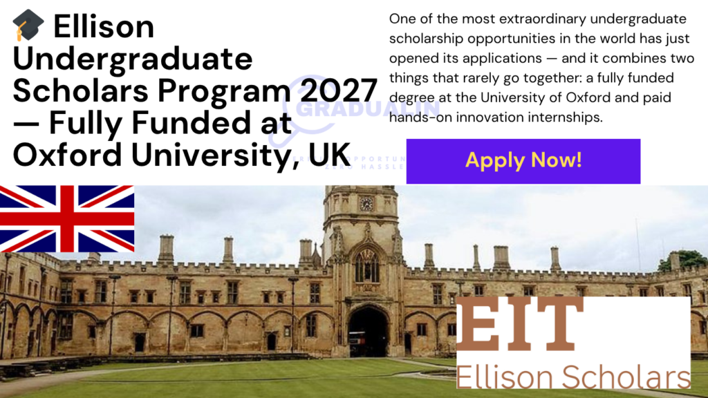 Ellison Undergraduate Scholars Program 2027