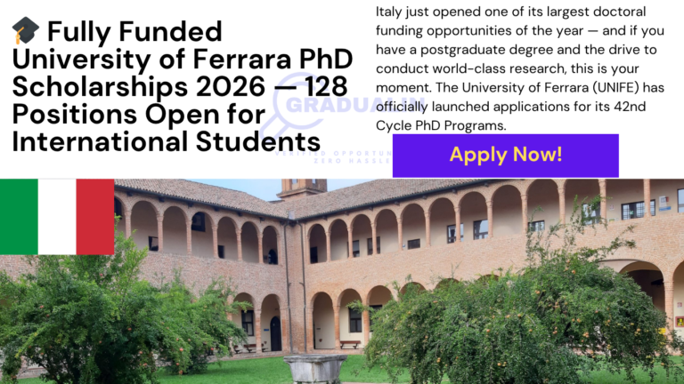 University of Ferrara PhD Scholarships 2026