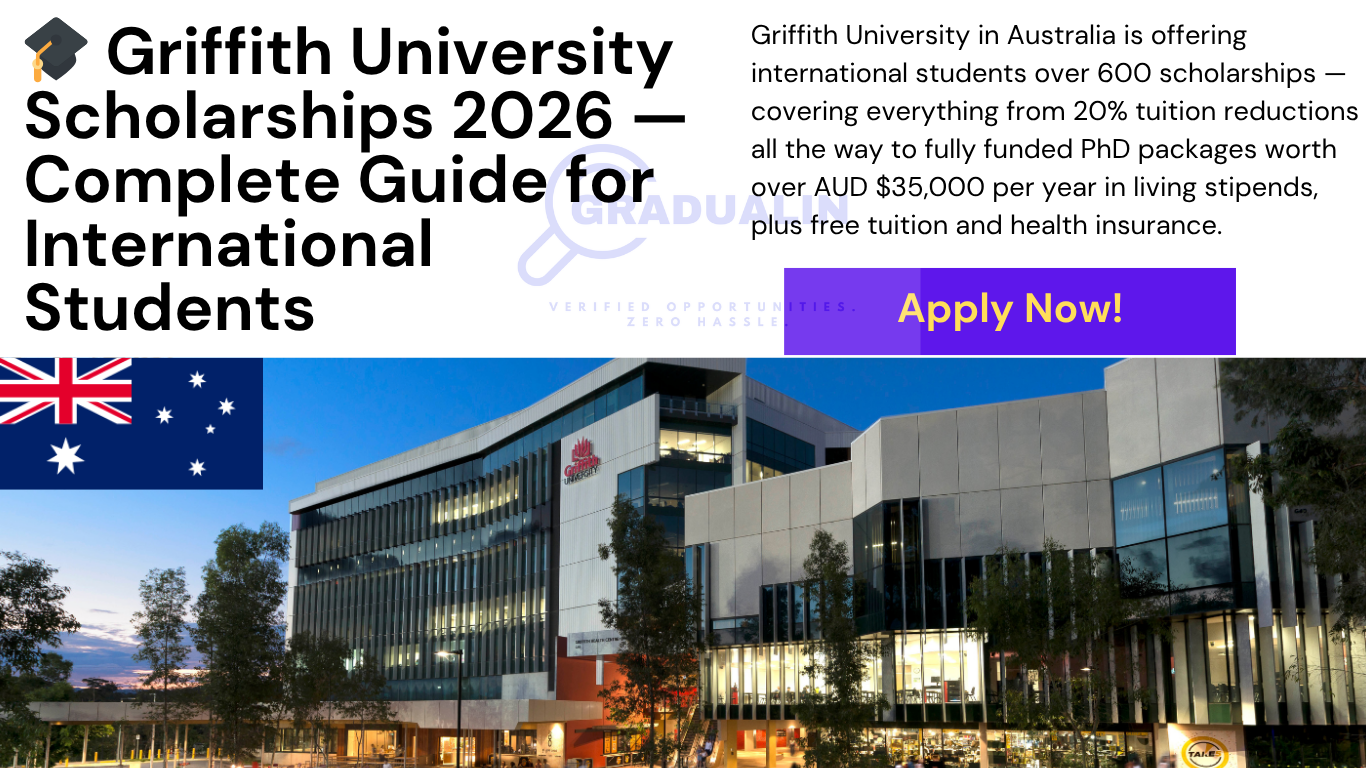 Griffith University scholarships for international students 2026