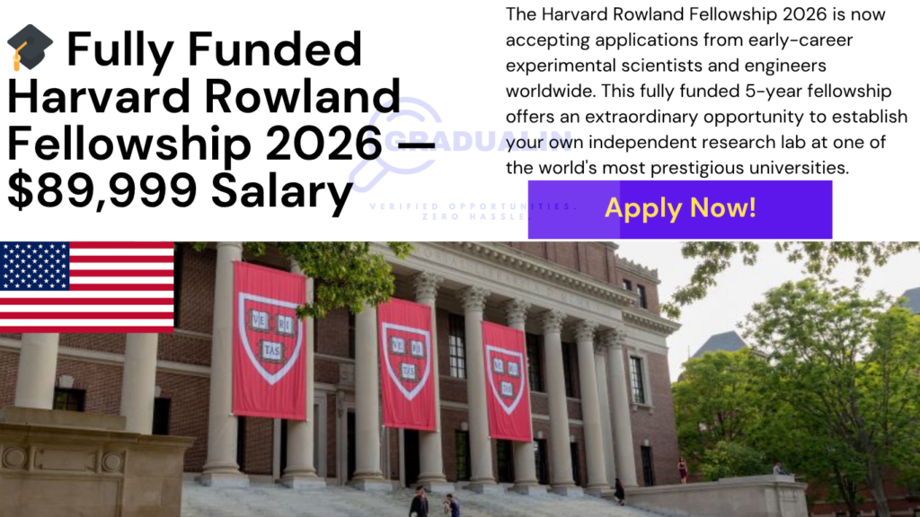 Harvard Rowland Fellowship 2026