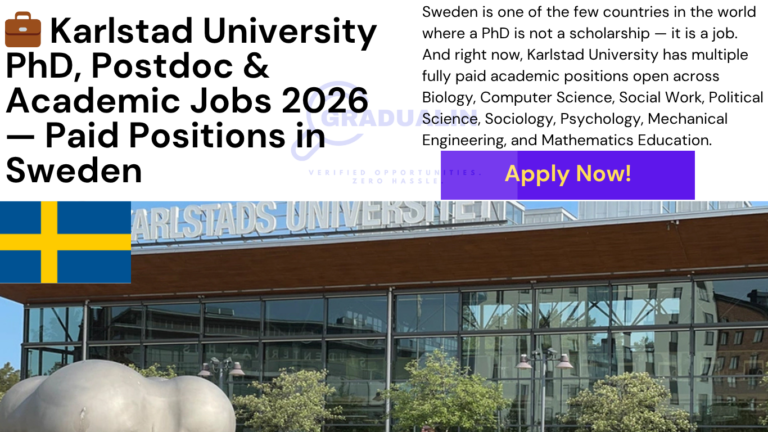 Karlstad University PhD positions 2026