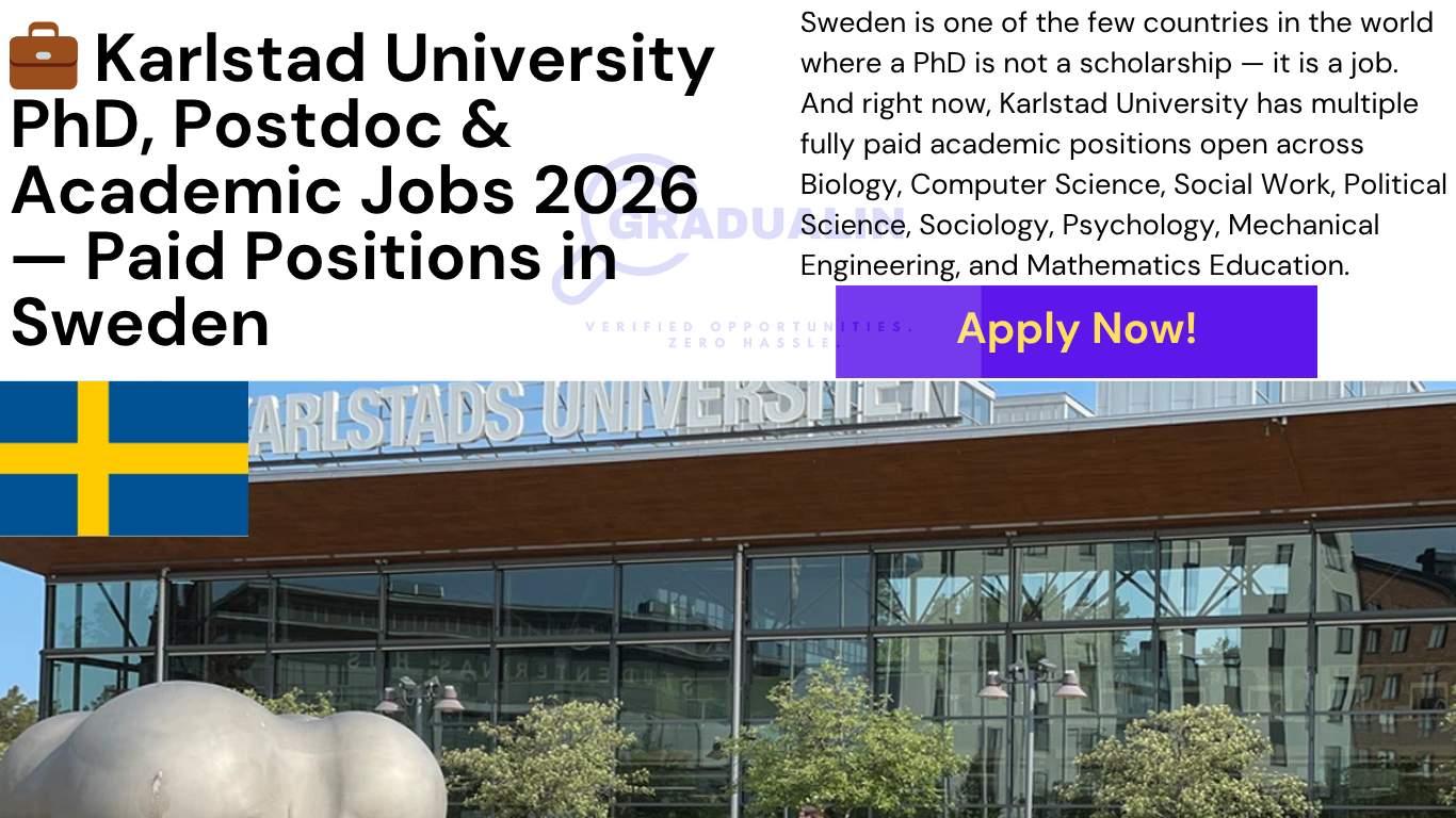 Karlstad University PhD positions 2026