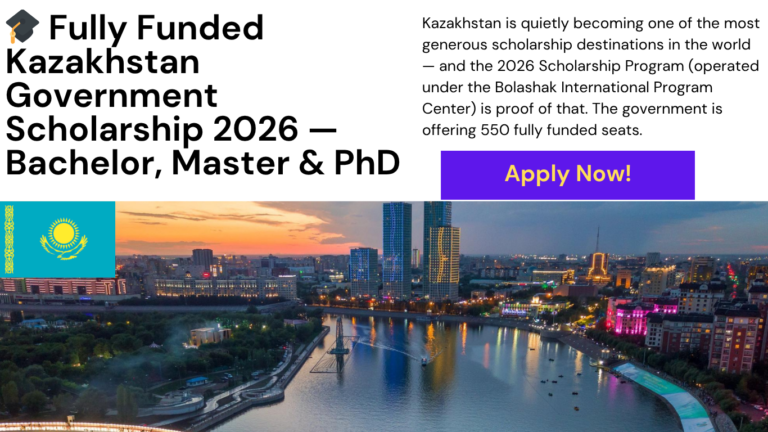 Kazakhstan Government Scholarship 2026