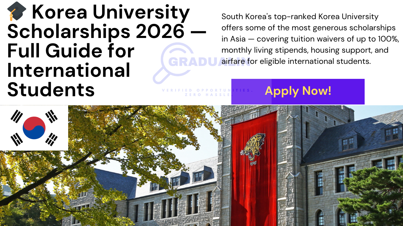 Korea University scholarships for international students 2026