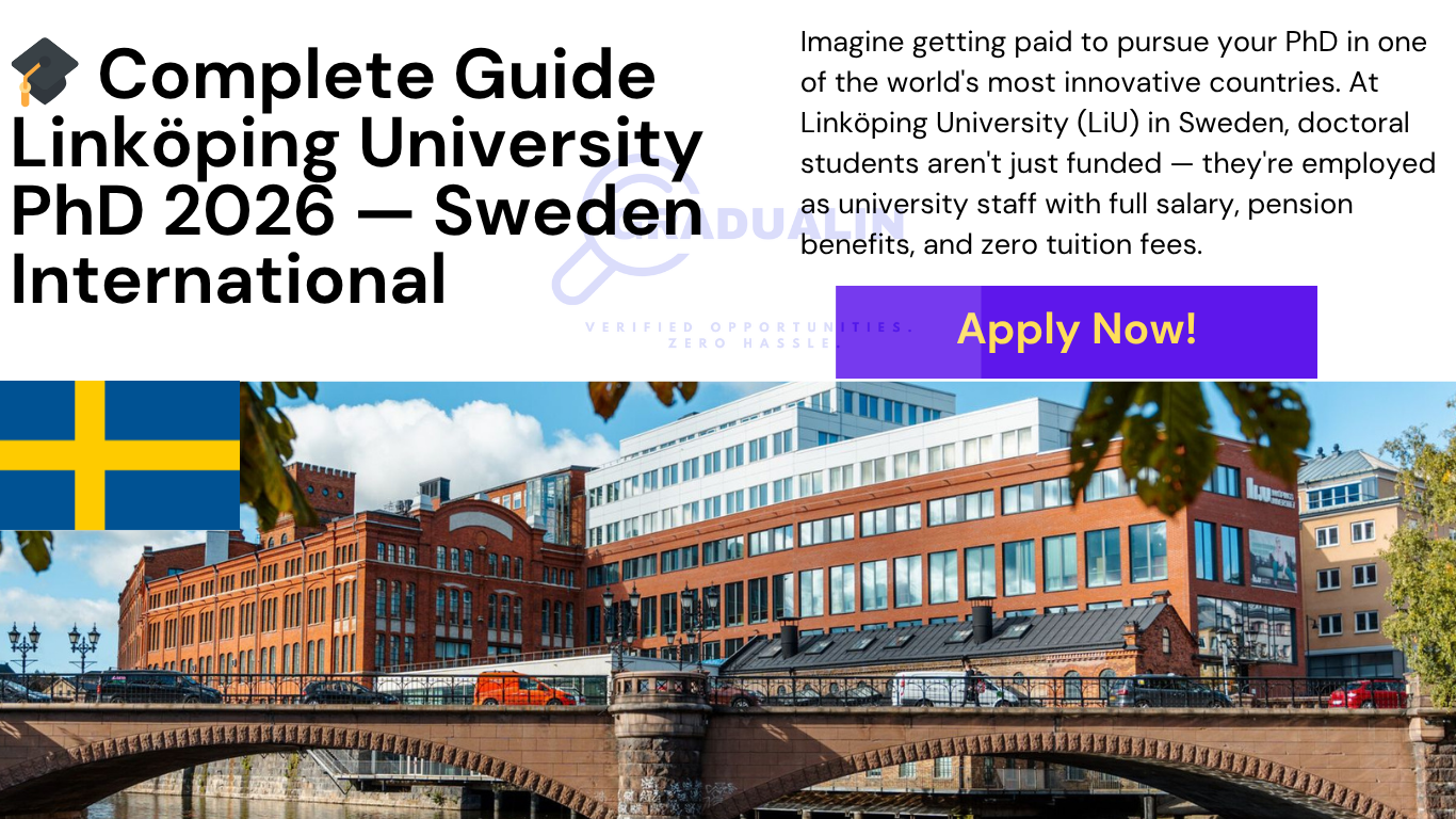 Linköping University PhD Sweden 2026