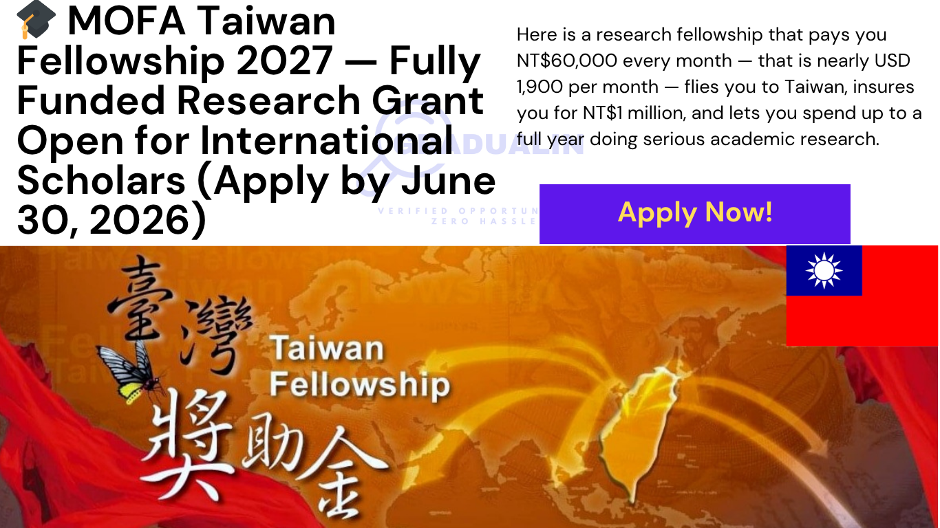 MOFA Taiwan Fellowship 2027