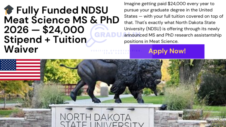 NDSU Meat Science PhD MS assistantship 2026