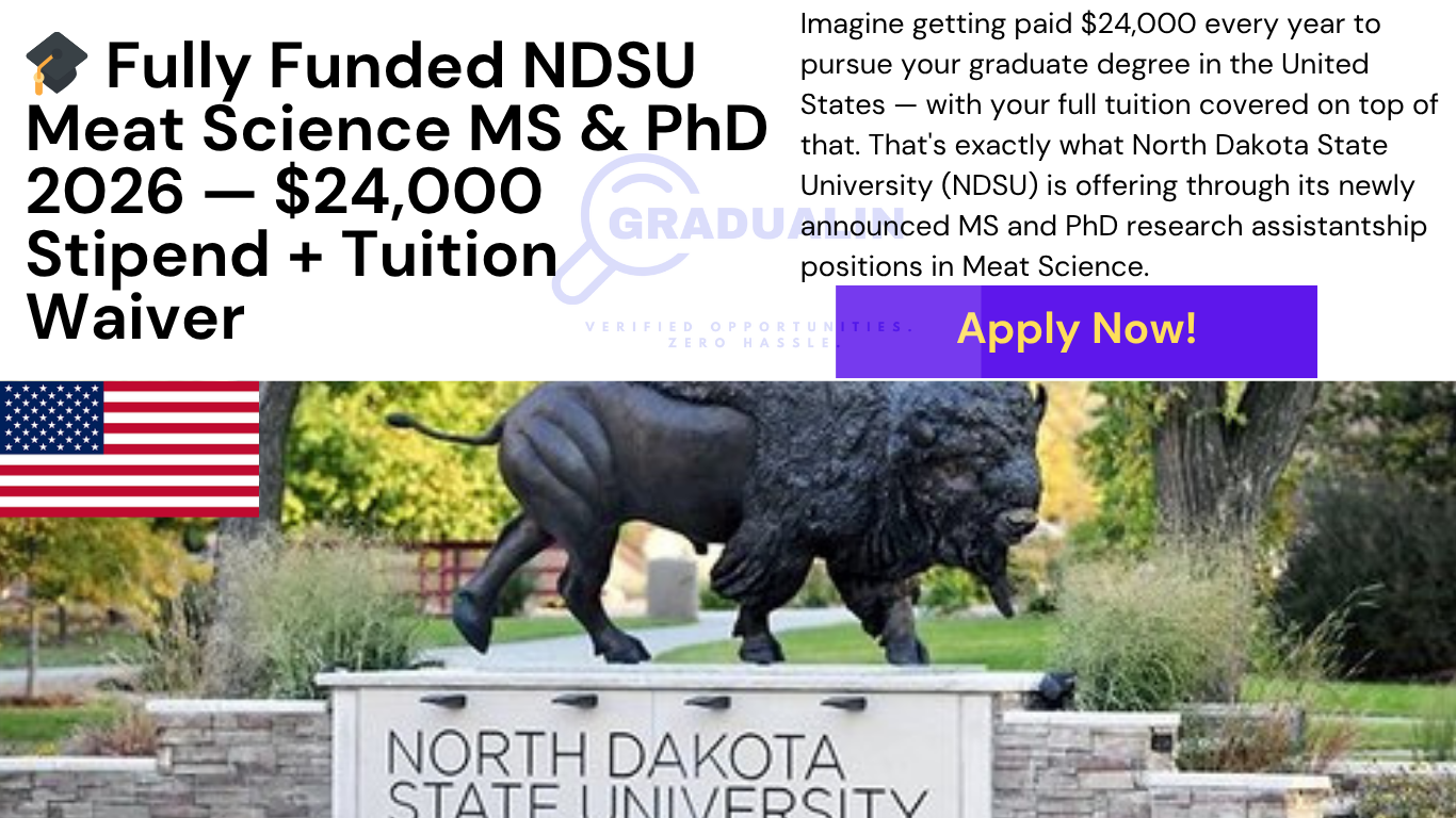 NDSU Meat Science PhD MS assistantship 2026