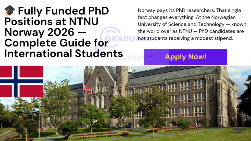 NTNU PhD positions 2026 international students