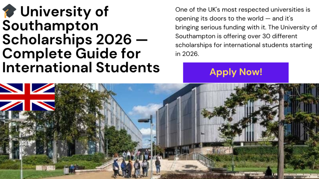 University of Southampton Scholarship 2026 international students