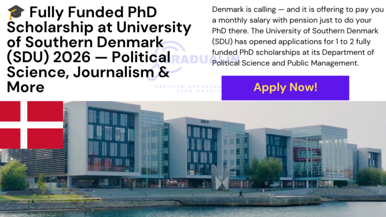 PhD scholarship University of Southern Denmark 2026
