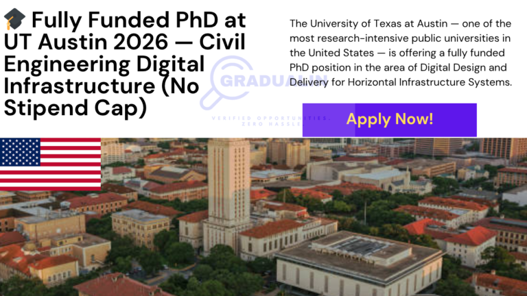 UT Austin PhD Civil Engineering Digital Infrastructure 2026