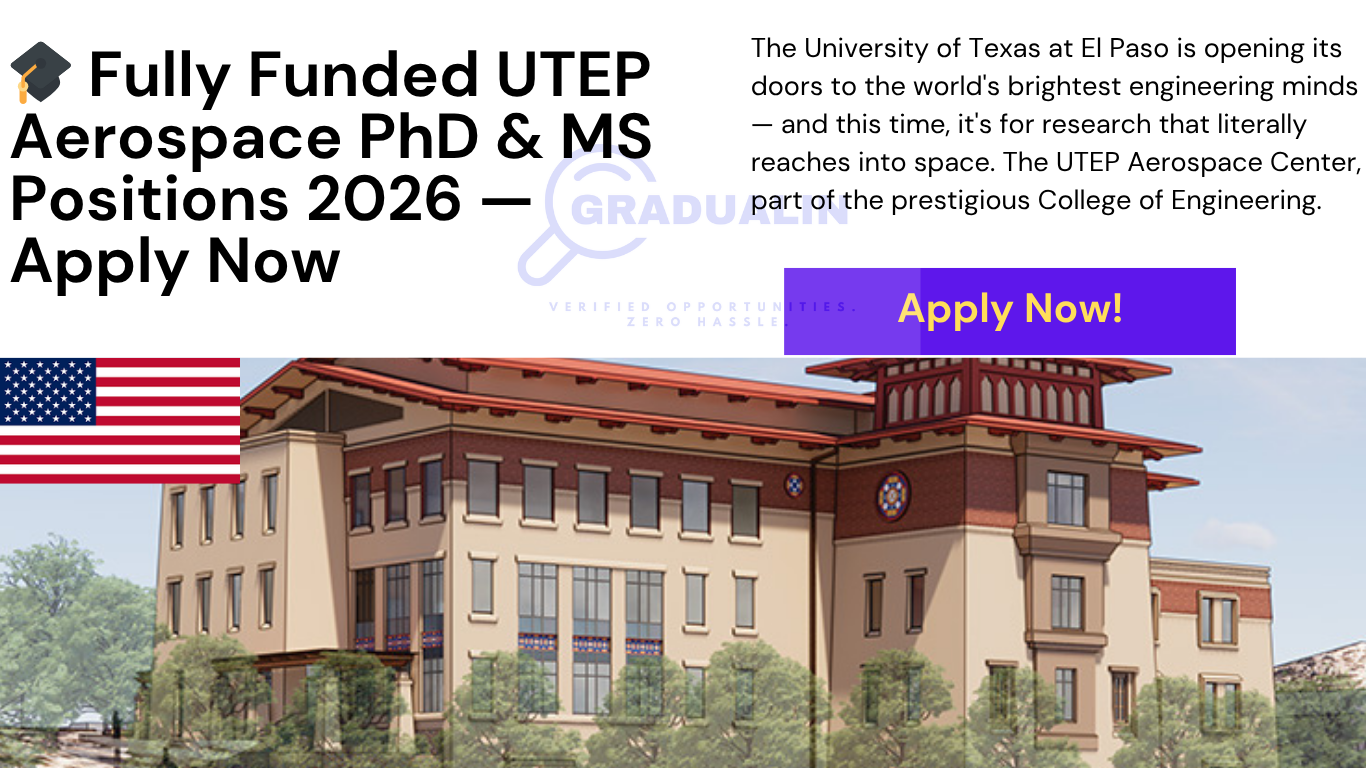 UTEP Aerospace Center PhD positions 2026