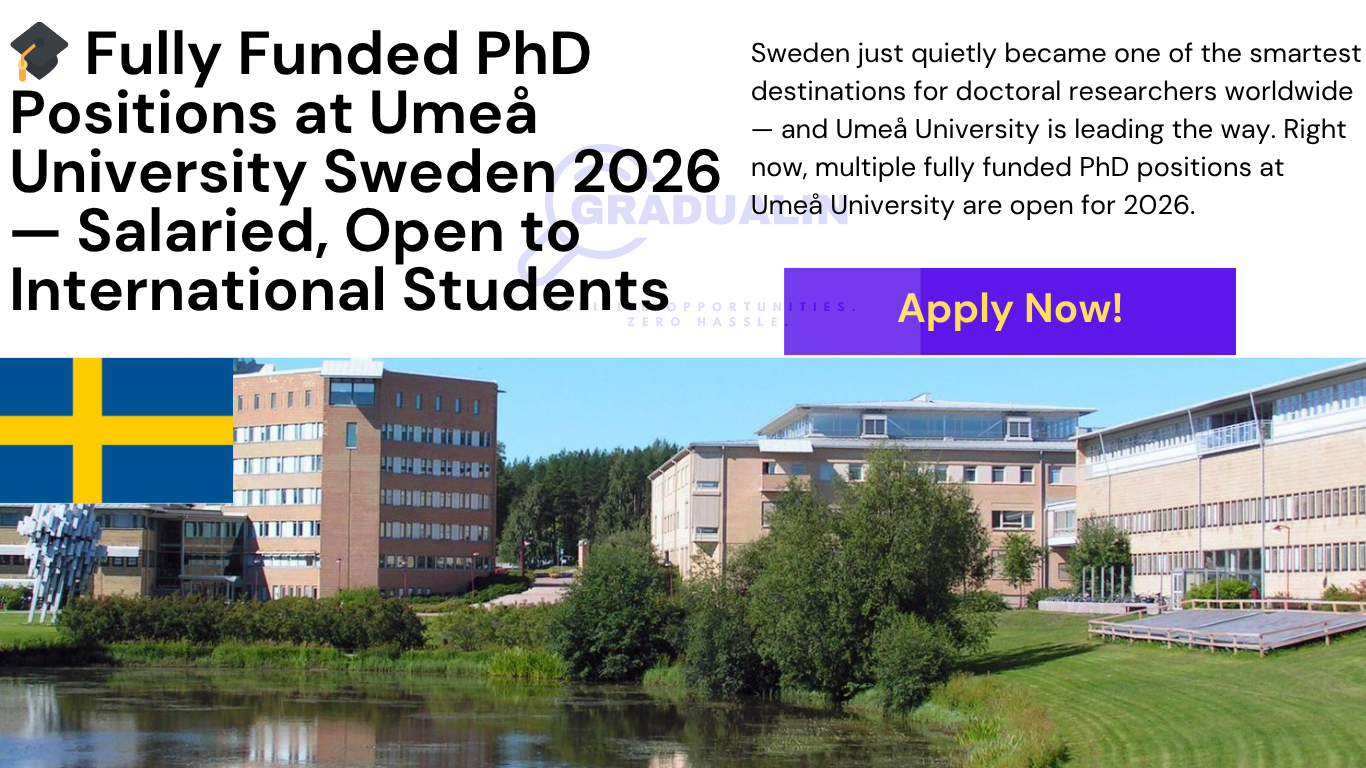 Umeå University PhD positions 2026