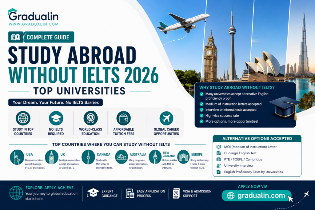 study abroad without IELTS