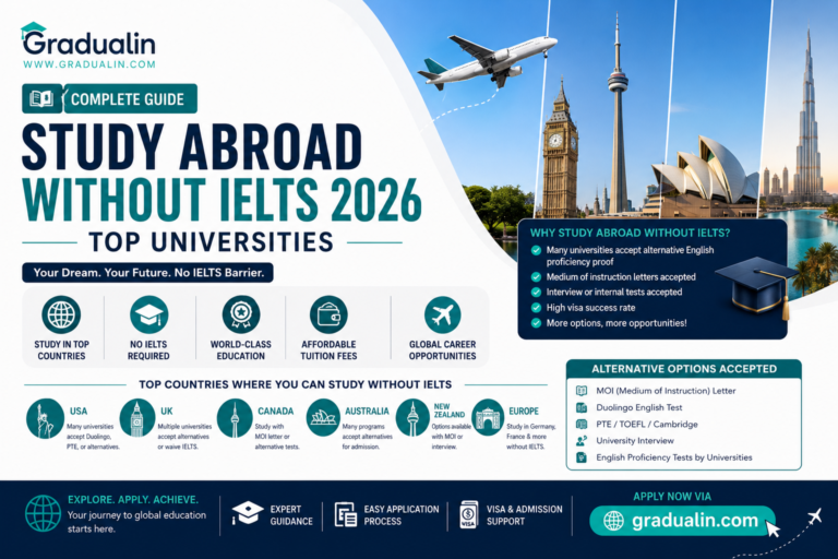 study abroad without IELTS