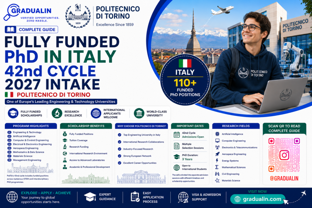 Politecnico di Torino PhD scholarship 2026