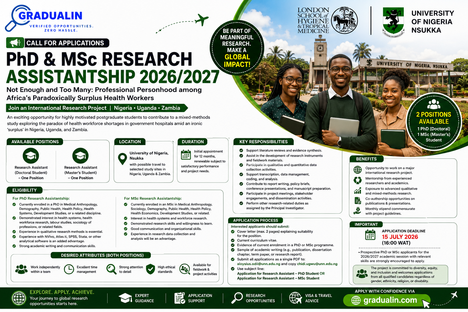 LSHTM UNN Scholarship 2026