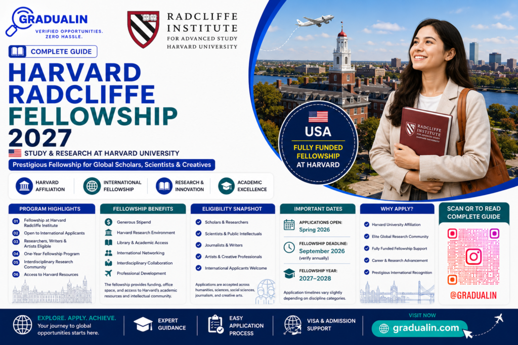 Harvard Radcliffe Fellowship 2027